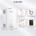thumbnail image 4 of Camplux 2.64 GPM Outdoor Portable Propane Tankless Water Heater with Digital Display, White, 4 of 5