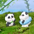 thumbnail image 4 of PENGXIANG Figurine Délicate Panda Dessin Animé Moulage Résine Adorable Panda Miniature pour Jardin Féerique, 4 of 10