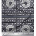 thumbnail image 1 of Soimoi Velvet Fabric Leaves & Floral Block Fabric Prints by Yard 58 Inch Wide, 1 of 3