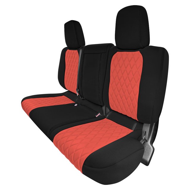 For 2022-2024 Nissan Frontier FH Group Custom Fit Neoprene Car Seat Covers Wateropoof - Red Rear Seat