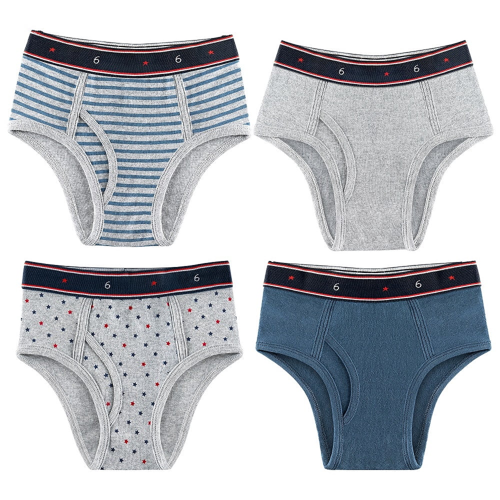 Buyless Fashion Boys Brief In Assorted Colors Soft Cotton Underwear 4 Pack