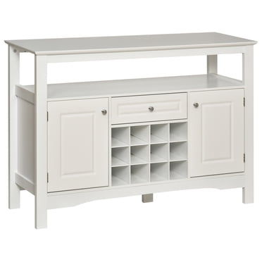 HOMCOM Sideboard Buffet Credenza Storage Cabinet with Drawer Wine Rack