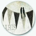 thumbnail image 1 of Designart « Marché aux Puces des Oiseaux Français IV » Art Mural Rond en Métal Style Ferme, 1 of 3