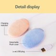 thumbnail image 3 of 1 Pcs Electric Mini Hand Warmers USB Rechargeable Removable Soft Plush Cover Heater, 3 of 10