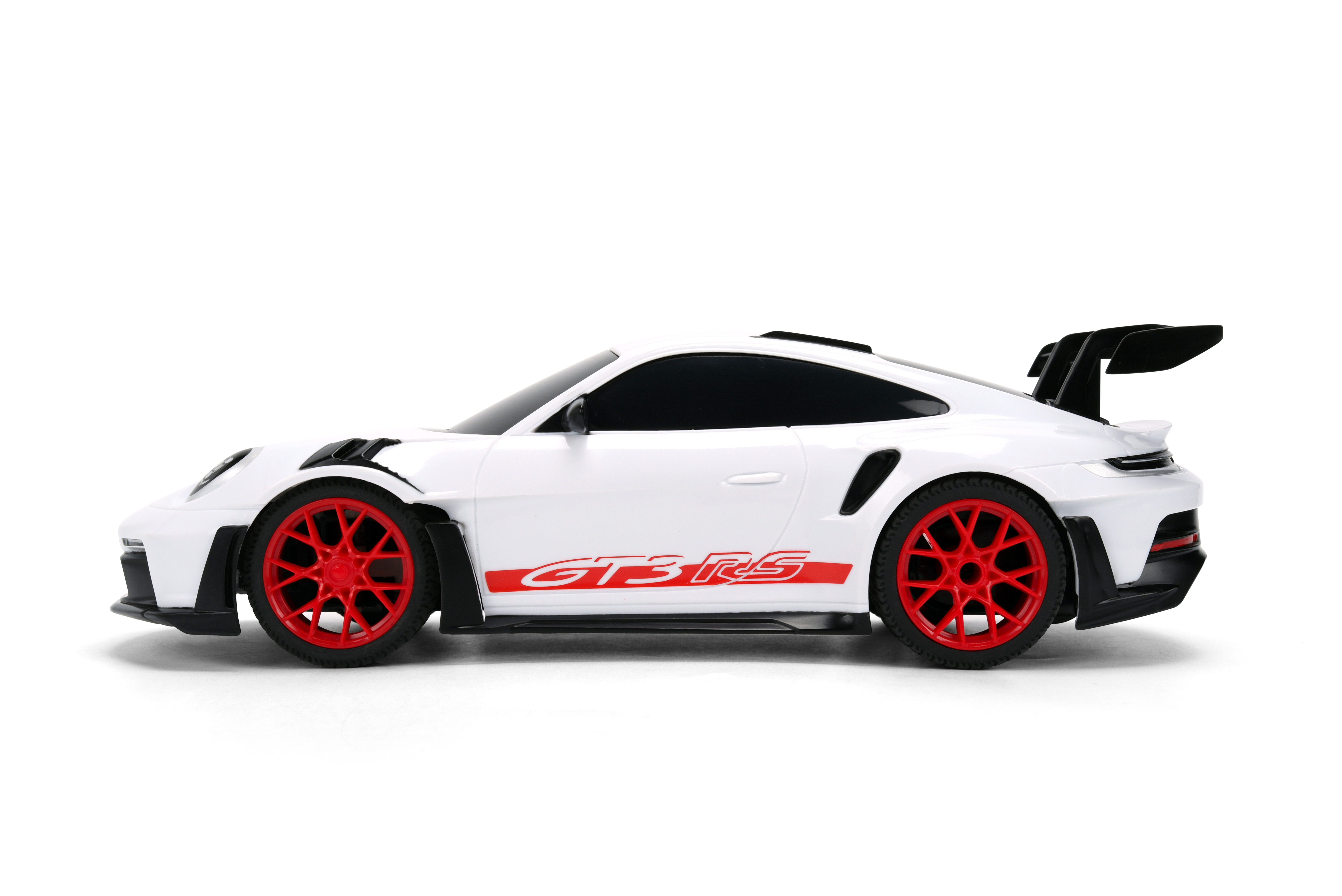 Jada Toys Porsche 911 (992) GT3 RS – 1:16 RC – USB Rechargeable with Turbo Function, Radio Control Cars(White/Red)
