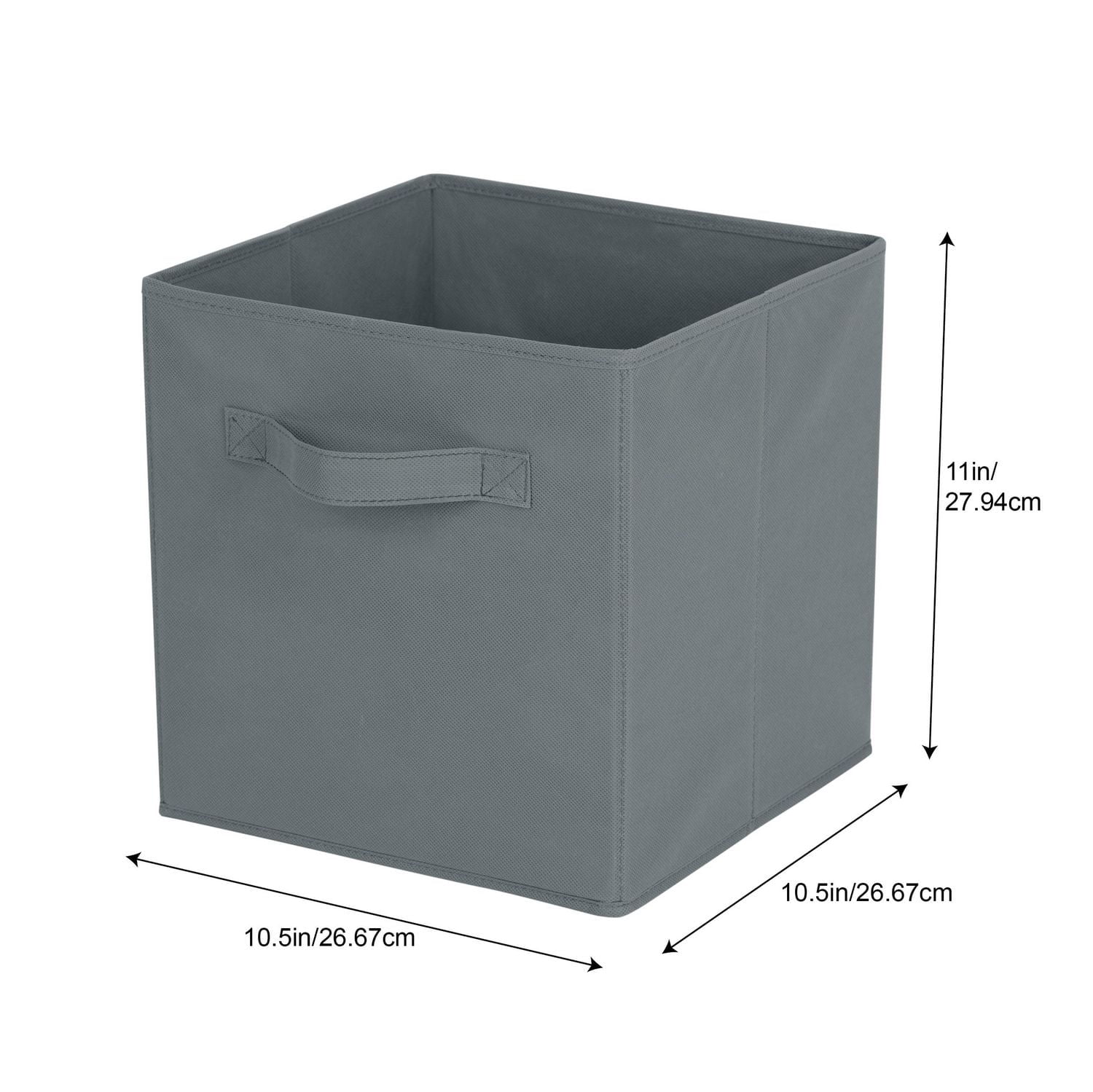Mainstays panier de rangement en forme de cube, pliable, organisation de la maison, les principaux matériaux sont du tissu non usé et du papier cartonné, parfait pour la crèche, la salle de jeux, etc.