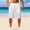 White, variant on JDQJBZ Men's Casual Linen Shorts Stripe Print Drawstring Pocket 5 Inch Summer Shorts