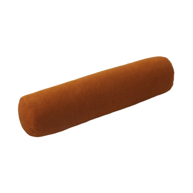 HHBEAUTY Oreiller Rond, Oreiller Mémoire Rouleau Cervical, Oreiller Traversin, Soutien Rond pour Dormir / Traversin pour Lit, Jambes, Dos et Yoga, Amovible et Lavable, Brun