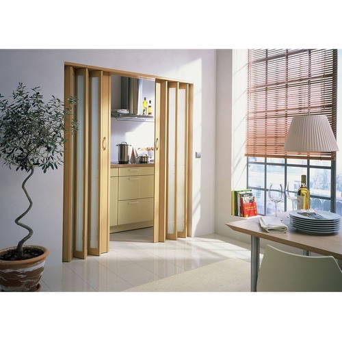 LTL Home Products HSMETRO3280BETQ Spectrum Metro Porte Accordéon Pliante en Plexiglas Givré, 36 x 80 Pouces, Turquoise Hêtre