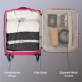 thumbnail image 4 of Jetstream® 2-Piece Softside Luggage Set – 28" Large Spinner Checked Suitcase and 20" Carry-On Spinner Luggage, 4 of 10