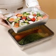 thumbnail image 4 of Box with Lid,Stainless Steel Containers with Lids 316L Stainless Steel Dumpling Box with Lid Freezer Box Food Grade Dumpling Preparation Tray Refrigerator Organizer Stainless Steel Wipes, 4 of 6