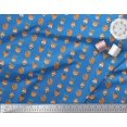 thumbnail image 3 of Soimoi Blue Poly Georgette Fabric Dog Face Cartoon Print Fabric by Yard 42 Inch Wide, 3 of 3