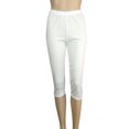 thumbnail image 1 of Innerwin Bottoms Solid Color Ladies Loungewear Summer Skinny Lounge Pants White 3XL, 1 of 3