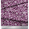 thumbnail image 3 of Soimoi Rayon Fabric Leaves,Bird & Rose Flower Decor Fabric Printed Yard 56 Inch Wide, 3 of 3