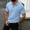 Sky Blue, variant on FRSASU Men's Henley Shirt Fashion Collar Short Sleeve Dress Shirt with Chest Pockets Summer Casual Pullover Polo Shirts White