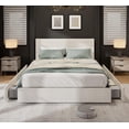 thumbnail image 2 of Twister.CK King Size Bed Frame with Tufted Headboard, Upholstered Platform Bed Frame with 4 Storage Drawers and Wooden Slats Support, No Box Spring Needed, Beige, 2 of 8
