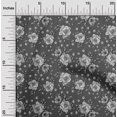 thumbnail image 2 of oneOone Tissu Viscose Georgette Gris Matériel de Robe Florale Tissu Imprimé Tissu au Mètre 42 Pouces de Large, 2 of 4