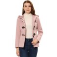 thumbnail image 1 of INSPIRE CHIC Manteau Duffle à Bascule pour Femme Fermeture Éclair devant Uni Court à Capuche Anorak m Rose, 1 of 5
