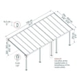 thumbnail image 3 of CANOPIA by PALRAM Olympia 10 ft. x 24 ft. Aluminum Patio Cover - Grey, 3 of 7