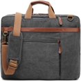 thumbnail image 2 of CUITING Convertible Backpack Shoulder bag Messenger Bag Laptop Case Business Briefcase Leisure Handbag Multi-functional Travel Rucksack Fits 17.3 Inch Laptop For Men / Women / Travel (gre, 2 of 8
