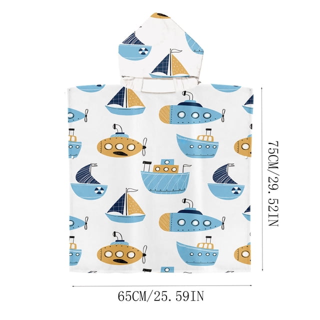 Vaidha Kids Beach Hooded Beach Changing Towel Swimming Wearable