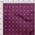 thumbnail image 2 of oneOone Silk Tabby Fabric Diamond & Circle Block Print Fabric BTY 42 Inch Wide, 2 of 4