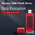 thumbnail image 2 of Riwcyla Encrypted USB Drive Secure USB Flash Drive 256GB AES256,bit USB 3.0 Hardware Password Memory Stick Automatic Lock for Protection Aluminum Alloy Shell with Encryption Keypad, 2 of 6
