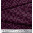 thumbnail image 3 of Soimoi Velvet Fabric Square & Spiral Geometric Fabric Prints By Yard 58 Inch Wide, 3 of 3