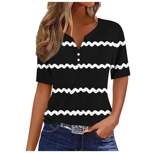 Birdeem Blouses pour Femmes T-Shirt Col en V Couleur Unie