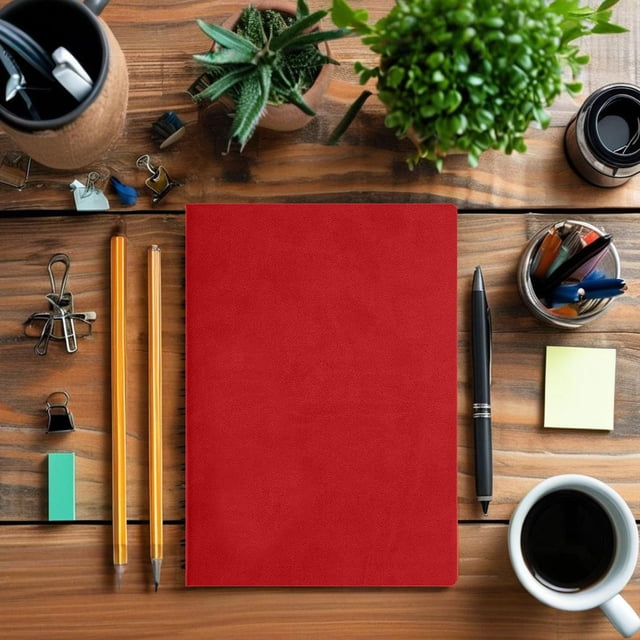 Cahier en Cuir de Qualité Supérieure - Journal en Papier à Gros Traits pour Étudiants et Professionnels, Bloc-Notes Portable avec Pages au Format Étui