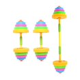 thumbnail image 4 of Lipstore Jouets pour Enfants Haltères Enfants Barre Musculation Poids Réglable Jouets de Gym Couleurs Légères, 4 of 8