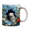 thumbnail image 1 of Ceramic Coffee Cup 150 ml Otter Design Microwave Safe Dishwasher Safe Holiday Gift Mug, 1 of 1