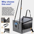 thumbnail image 4 of TFixol Portable Car Dog Hammock with Mesh Windows, Foldable Pet Seat Protector for Rear Seats, Breathable & Secure Design, Black, 4 of 7