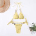 thumbnail image 1 of zanvin Womens High Waisted Bathing Suits Bikini Sets Two Piece Swimsuits,Yellow,L, 1 of 6
