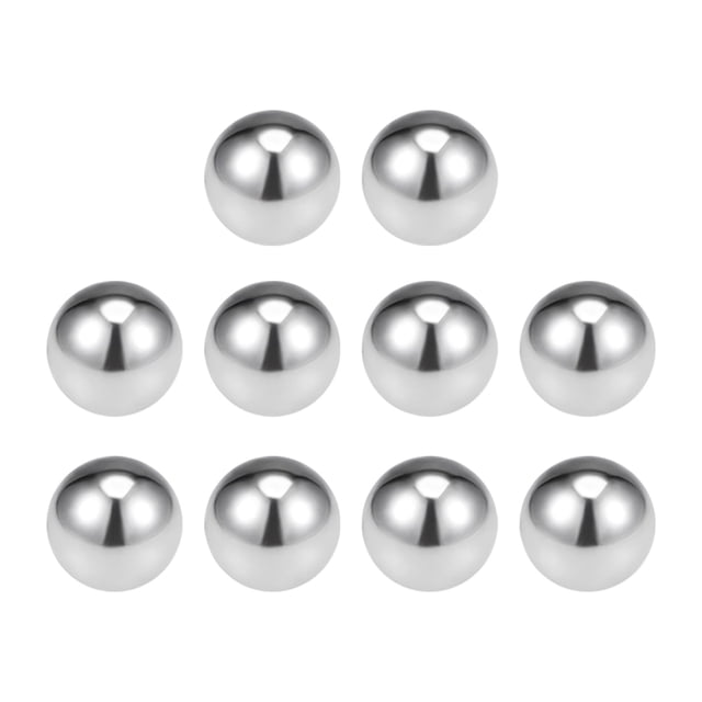 Uxcell Billes de Roulement Métriques en Acier Inoxydable 304 Grade G100 Billes de Précision 16 mm /0,63 Pouces