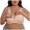 Beige, variant on Women Front Snap Closure Bra Seamless Wireless Comfortable Strapless Backless Sponge Free Convertible Shoulder Strap Lace Design