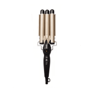 AMERTEER Curling Iron Automatic Water Ripple Curls 3 Barrel 25MM Curl Diameter Curling Iron Wand Hair Waving Styling Tools for Women & Girls (Pink)