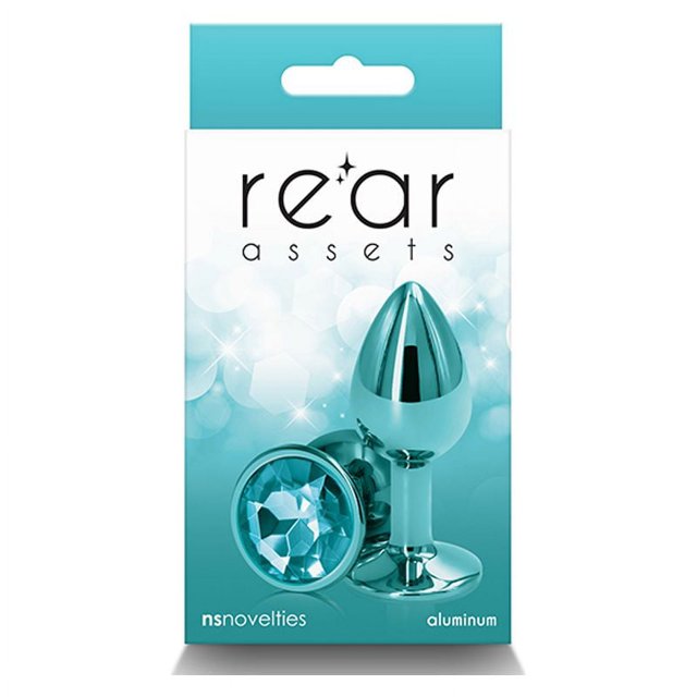 Rear Assets Aluminum Anal Plug, Small, Teal