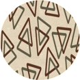 thumbnail image 1 of Ahgly Company Tapis Rond Lavable en Machine Intérieur Transitionnel Or Vanille, 5 Pieds Rond, 1 of 7