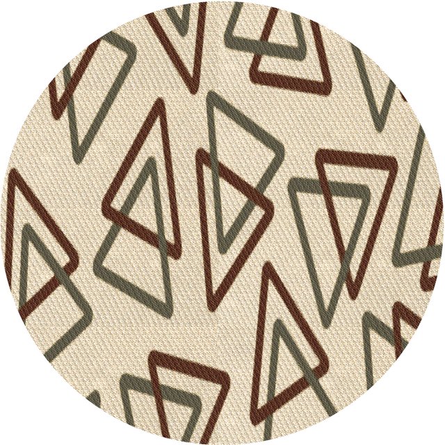 Ahgly Company Tapis Rond Lavable en Machine Intérieur Transitionnel Or Vanille, 5 Pieds Rond