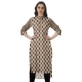 thumbnail image 1 of Moomaya Kurta Tunique à Ourlet Droit Imprimée pour Femmes, Kurti à Col Mandarin, Tenue d'Été, 1 of 6
