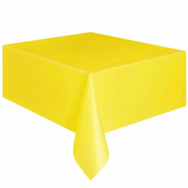 Nappe Jetable à la Maison Hôtel Restaurant Nappe Jetable Unique Utilisation Décoratif Solide Couleur Couverture de Table d'Isolation Thermique, Jaune