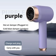 Rvkxad Wireless Charging Hair Dryer, High-Speed Bladeless Negative Ion Dryer, Hair Dryer Blow Dryer Styling Dryer