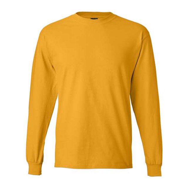 Hanes Beefy-T T-Shirt à Manches Longues pour Hommes, 3TG, Or