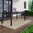 thumbnail image 3 of Mainstays 6 ft. x 8 ft. Tan and Grey Needlepunch Jute Outdoor Rug, Silver Mist, 3 of 9