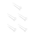 thumbnail image 2 of Baohd Stainless Steel Crochet Hook Portable Hand Held Ergonomic Professional Reusable Sewing Shop Weaving Needles Tool Long and Short 5Set, 2 of 6