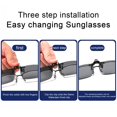 thumbnail image 2 of Clip On Sunglasses Polarized Gredient Fishing Lens Driving Clips Fashion Sunglasses G2F9, 2 of 6