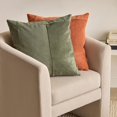 thumbnail image 2 of Bouclair Housse de Coussin Dean Vert 20x20 Po (51x51 cm), 2 of 10