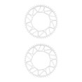 thumbnail image 2 of Ruiboury Lightweight And Easy To Install - Smooth Operation Chain Ring For Bicycles Bicycles Crank Bike Chain 52T silver 2Set, 2 of 6