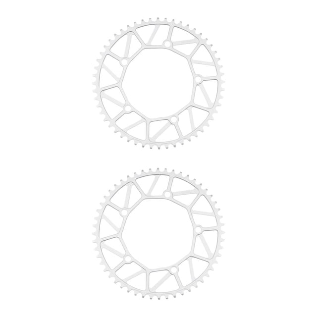 Redempat Chain Ring - Easy To Install Durable Wide Compatibility - Bike Crank Precise Fit Bicycles Crank 52T silver 2Set